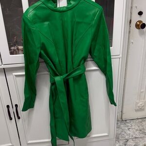 Eloquii Vibrant Green Long Sleeve Dress